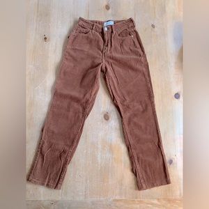 PacSun corduroy - women’s size 23, rusty brown (bottom hem let out)